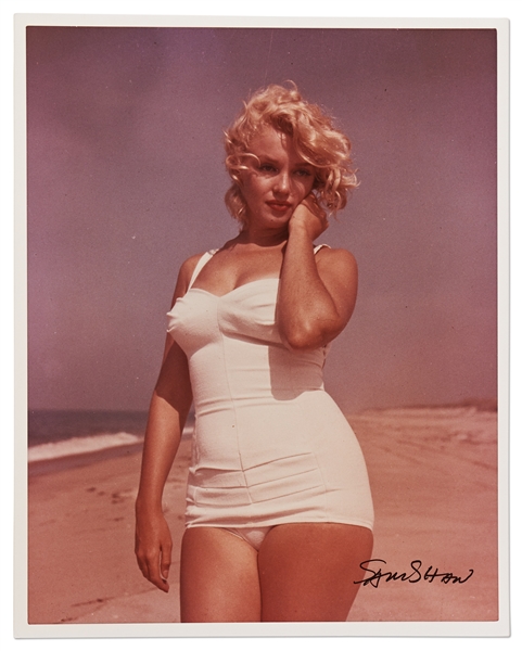 Sam Shaw Signed 8'' x 10'' Photo of Marilyn Monroe