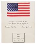 United States Flag Flown to the Moon on the Apollo 12 Mission