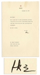 Dwight D. Eisenhower Typed Letter Signed -- Seasons Greetings From 1950 to His Brother Edgar