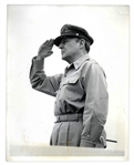 International News Press Photo of Douglas MacArthur, Saluting -- Stamped 9 September 1949 on Verso -- 7 x 9 Glossy in Very Good Condition