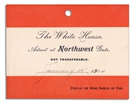 Invitation to The Coolidge White House & Pass for Parking -- 1924