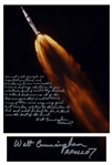 Walt Cunningham Signed 16 x 20 Photo With Personal Message Honoring Wernher von Braun -- ...Wernher, relative to the position he had and what he had to do, I think was the best of the bunch...