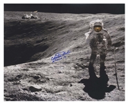 Charlie Duke Signed 20'' x 16'' Photo on the Moon During Apollo 16