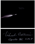 Michael Collins Signed 20 x 16 Photo of the Apollo 11 Saturn Rocket in Space