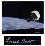 Frank Borman Signed 20 x 16 Photo of the Gemini 7 Spacecraft With the Earths Curvature in the Distance