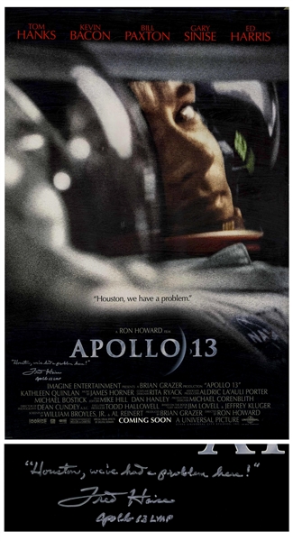 Fred Haise Signed Apollo 13 Movie Poster -- Houston, weve had a problem here!