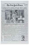 Frank Borman Signed ''New York Times'' Poster From 22 December 1968 -- Borman Additionally Writes ''Exploration is really the essence of the human spirit''