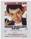 Ferris Buellers Day Off Cast-Signed Movie Poster -- With Beckett COA