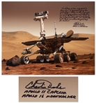 Apollo 16 Moonwalker Charlie Duke Signed 20 x 16 Photo of the Mars Rover -- The human spirit wants to go to Mars...It will be another small step for man and another giant leap for mankind!
