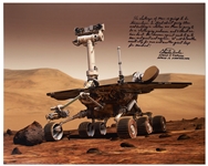 Apollo 16 Moonwalker Charlie Duke Signed 20'' x 16'' Photo of the Mars Rover -- ''The human spirit wants to go to Mars...It will be another small step for man and another giant leap for mankind!''