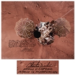 Apollo 16 Moonwalker Charlie Duke Signed 20 x 16 Photo of the Phoenix Lander on Mars -- The human spirit wants to go to Mars...another small step for man and another giant leap for mankind!