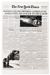 Fred Haise Signed ''New York Times'' Poster From 14 April 1970, With Dramatic Reporting on the Apollo 13 Disaster -- Haise Also Writes, '''Houston, we've had a problem here!'''