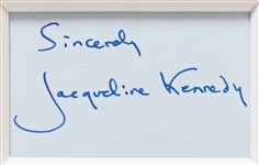 Signed 25.25'' x 27'' Photo Display of Lyndon B. Johnson Taking the Oath of Office Aboard AF1, Next to a Grieving Jackie Kennedy -- Signed by Jackie and Lyndon & Lady Bird Johnson, With PSA/DNA COAs