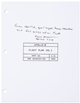 Frank Borman Signed Copy of the Apollo 8 Flight Plan, With His Christmas Message