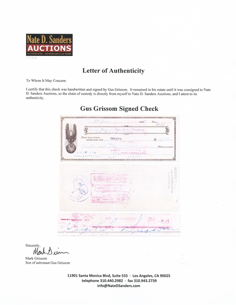 Lot of 6 Items Personally Owned by Mercury 7 and Apollo 1 Astronaut Gus Grissom -- Includes Grissom's Draft Copy of the Pilot's Flight Report for MR-4