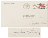 Jacqueline Kennedy Signed White House Envelope, Postmarked 1965 -- With University Archives & JSA COAs