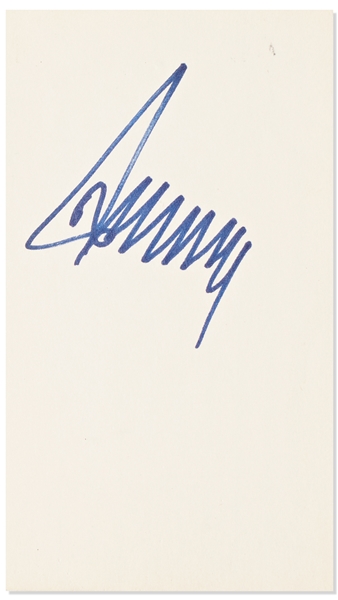 Donald Trump Signature -- With PSA/DNA & Wehrmann COAS