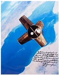 Walter Cunningham Signed 16 x 20 Photo from Apollo 7 -- ...one giant leap for mankind...