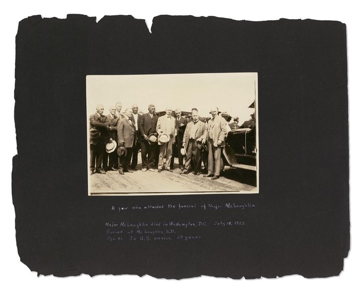 Photograph by David F. Barry of Attendees of the Funeral of James McLaughlin in 1923