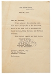 Franklin D. Roosevelt Photo Signed as President Measuring Nearly 12'' Square -- With PSA/DNA COA