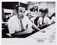 Charlie Duke and Fred Haise Signed 20 x 16 Photo of the Apollo 11 Mission Control -- Duke, the CAPCOM for Apollo 11, Writes WE COPY YOU DOWN EAGLE!
