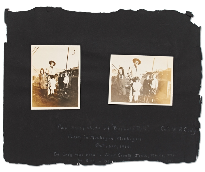 Lot of Three Photographs by David F. Barry -- Includes Two Photos of Buffalo Bill Cody & One of Chief Crow King, Military Leader at Little Bighorn