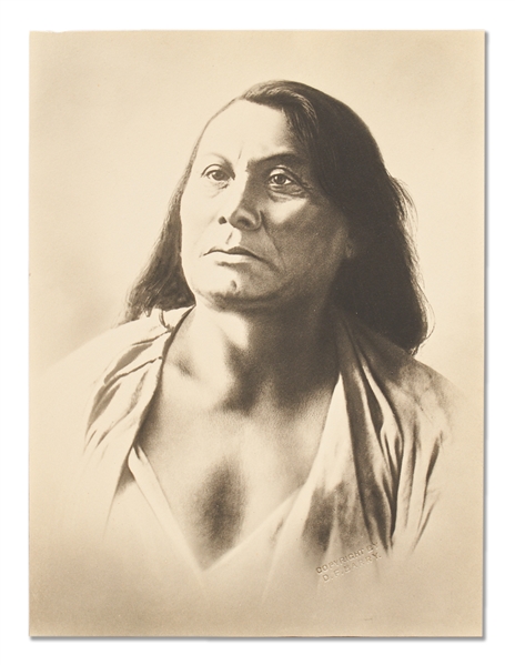 Lot of Two Photographs by David F. Barry -- Both Photos of Lakota Warriors Who Fought at Little Bighorn: Chief Rain-in-the-Face & Chief Gall