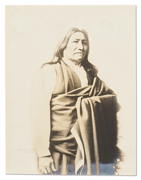 Lot of Two Photographs by David F. Barry -- One of Sioux Chief Spotted Tail and One of Nez Perce Chief Joseph