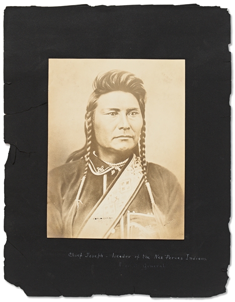 Lot of Two Photographs by David F. Barry -- One of Sioux Chief Spotted Tail and One of Nez Perce Chief Joseph