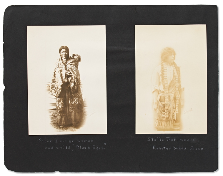 Lot of Three Photographs by David F. Barry -- Portraits of Chief Rain-in-the-Face and His Wife, a Sioux Woman and Her Child, & a ''Quarter breed'' Sioux Woman