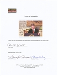 Paula Jones, Gennifer Flowers & Kathleen Wlley Signed 20'' x 16'' Photo of Bill Clinton During the Infamous ''Finger Wagging'' Press Conference