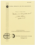 Fred Haise Signed Souvenir Copy of the Apollo 13 Mission Report -- Haise Writes: Houston, weve had a problem here!
