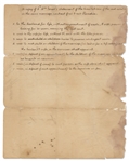 Thomas Jefferson Autograph Manuscript -- Regarding the Estate of His Friends, John and Lucy Paradise
