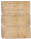 Thomas Jefferson Autograph Manuscript -- Regarding the Estate of His Friends, John and Lucy Paradise