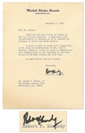 Robert F. Kennedy Letter Signed as U.S. Senator -- RFK Writes to One of the First Black Men to Serve in the U.S. Marines -- With University Archives COA
