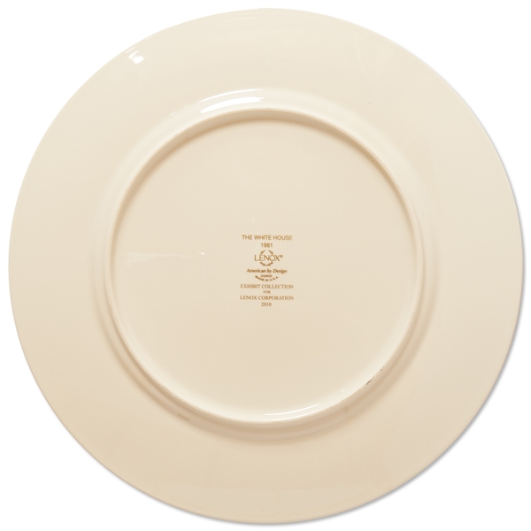 Ronald Reagan White House Service Plate China from the Lenox Exhibit Collection -- Formal Design Used for State Dinners