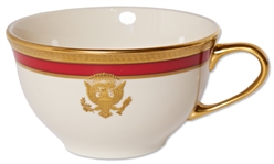 Ronald Reagan White House Cup & Saucer China from the Lenox Exhibit Collection -- Formal Design Used for State Dinners