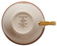 Ronald Reagan White House Cup & Saucer China from the Lenox Exhibit Collection -- Formal Design Used for State Dinners