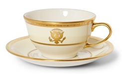 Woodrow Wilson White House Cup & Saucer China from the Lenox Exhibit Collection