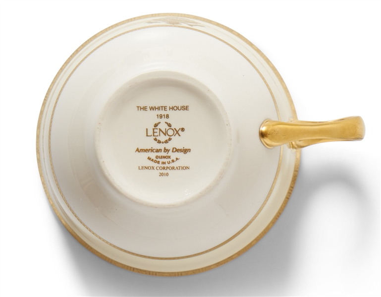 Woodrow Wilson White House Cup & Saucer China from the Lenox Exhibit Collection