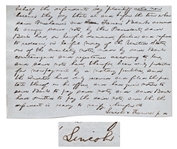 Abraham Lincoln Autograph Legal Document Signed with Bold Handwriting by Lincoln -- With University Archives COA