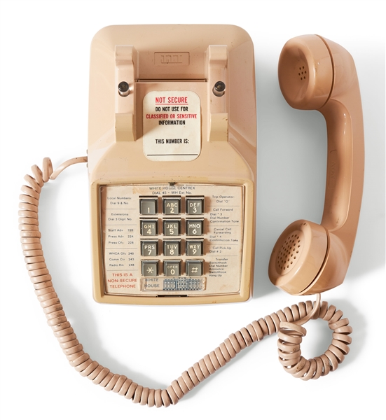White House Used Telephone -- With White House Label on Directory Plate