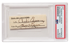 Thomas Edison Signature, Encapsulated by PSA/DNA