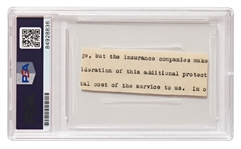 Thomas Edison Signature, Encapsulated by PSA/DNA