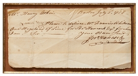 Early John Hancock Autograph Document Signed from 1758