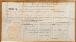 Thomas Jefferson Land Grant Signed as President -- Countersigned by James Madison as Secretary of State