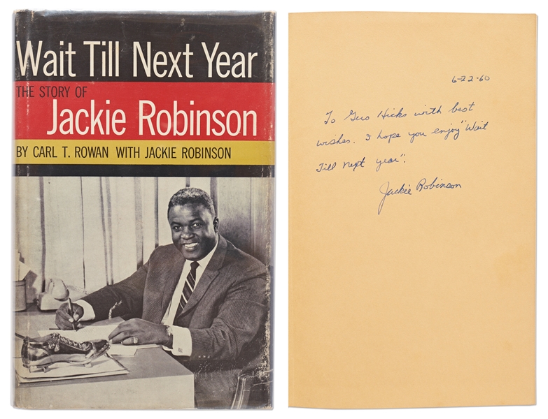 Jackie Robinson Signed First Edition, First Printing of His Autobiography Wait Till Next Year -- With PSA/DNA COA