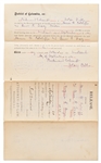 Frederick Douglass Document Signed as Recorder of Deeds