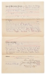 Frederick Douglass Document Signed as Recorder of Deeds