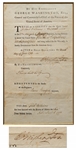 George Washington Signed Revolutionary War Discharge Document from 1783